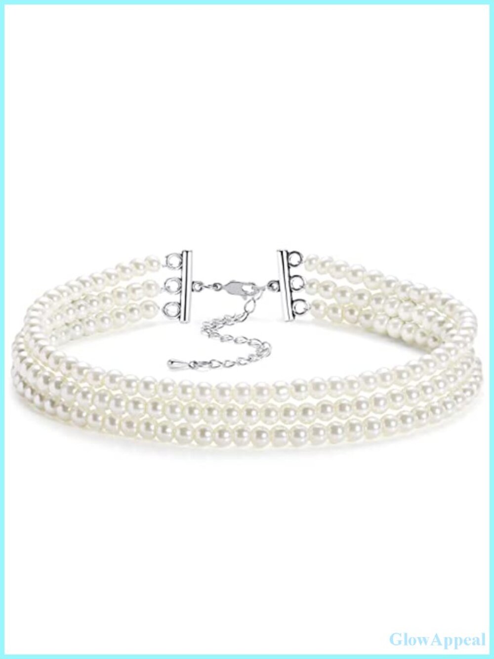 BABEYOND Multi Strand Faux Pearl Choker Necklace 13 Inch 1920s Gatsby